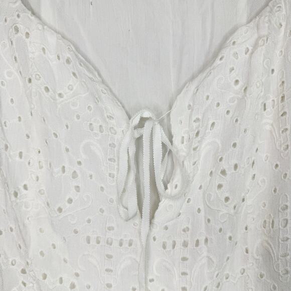 LPA Gabriella Eyelet White Maxi Sundress Dress Small - Picture 6 of 8